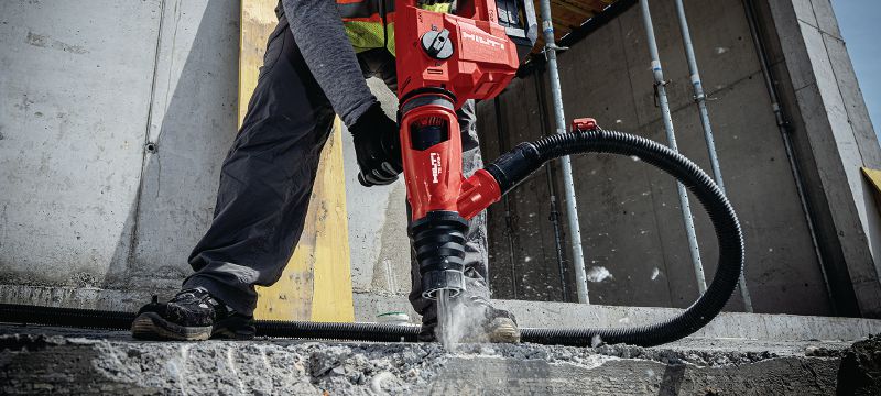 Baterijska udarna bušilica TE 50-22 Baterijska udarna bušilica vrhunske klase manje težine, veće snage i s manje vibracija za bušenje i sječenje u betonu Primjene 1