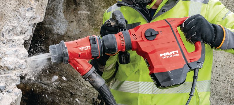 Čekić za otkidanje TE 500-AVR SDS-Max Svestrani čekić za rušenje SDS Max (TE-Y) za klesanje u betonu i opeci te za lagano opterećenje s aktivnim smanjenjem vibracija (AVR) Primjene 1