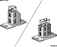 Potpora šine MQP-R Potpora šine od nehrđajućeg čelika (A4) za pričvršćivanje kanala na različite osnovne materijale