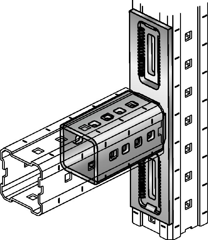 Priključak MIC-L Vruće cinčani (HDG) priključak za pričvršćivanje MI nosača okomito jedan na drugoga