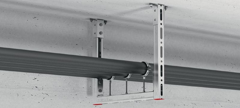 Potpora šine MQP-L Standardni galvanizirani nosač šine za pričvršćivanje MQ kanala podupirača na betonske potkonstrukcije Primjene 1