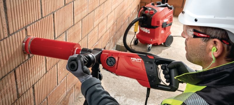 Pogon za dijamantno bušenje DD 150-U Svestrani sistem za dijamantno bušenje namijenjen ručnom ili strojnom bušenju do 160 mm (6 1/4) Primjene 1