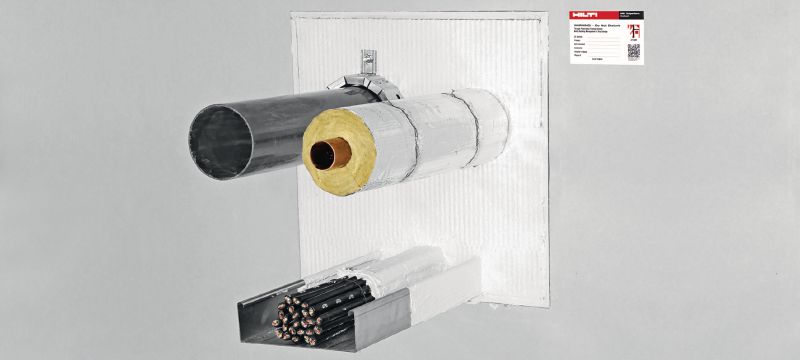 CFS-CT B Firestop board Ploča s protupožarnim premazom prikladna za sustave dvostrukih ploča EI120. Primjene 1