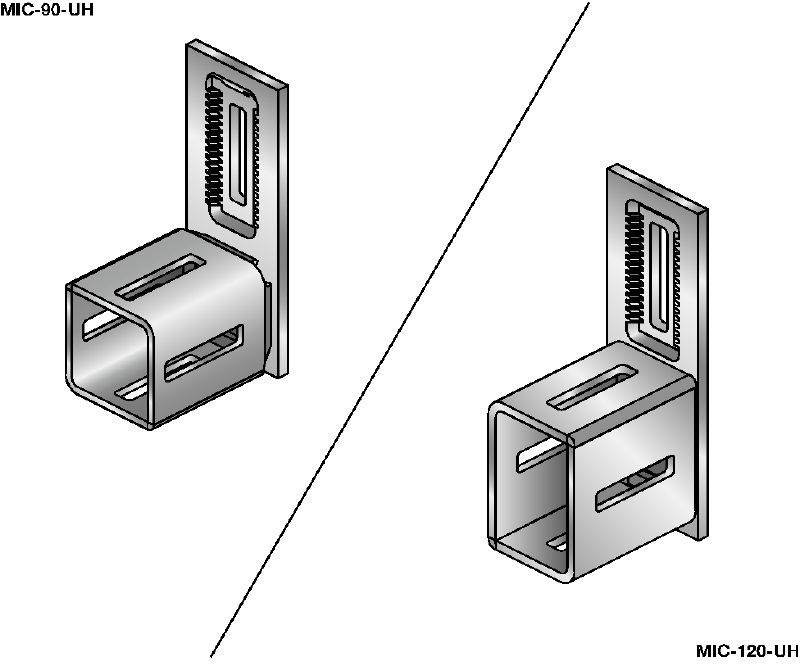 Priključak MIC-UH Standardni vruće cinčani (HDG) priključak za pričvršćivanje MI nosača jedan na drugoga