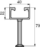 Toplovaljani sidreni kanal HAC-C Vruće oblikovani cast-in Nosivi profila standardnih veličina i duljina prikladni za širok raspon primjena