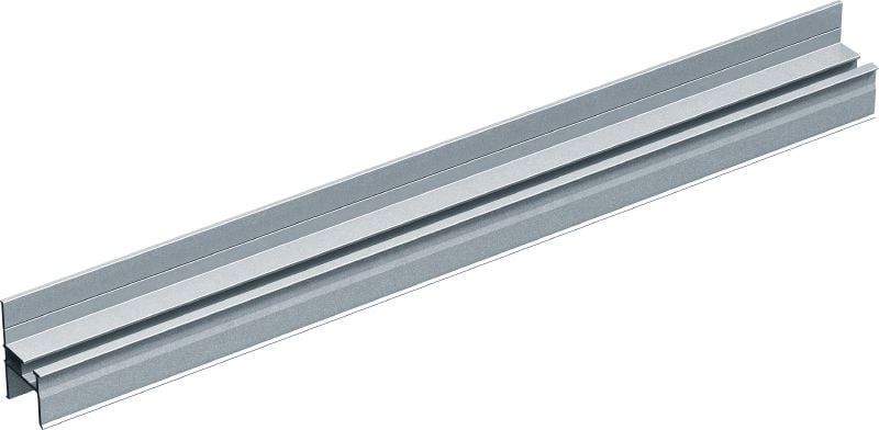 Ovjesne šine MFT-MTS Ovjesne šine za pomoć pri prethodnoj izradi i montaži okomitih drvenih ploča obloge na aluminijske potkonstrukcije za ventilirane fasade