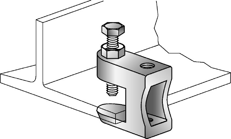 Spojnica grede MAB Galvanizirana spojnica grede za pričvršćivanje navojnih šipki na čelične nosače s unutarnjim navojem