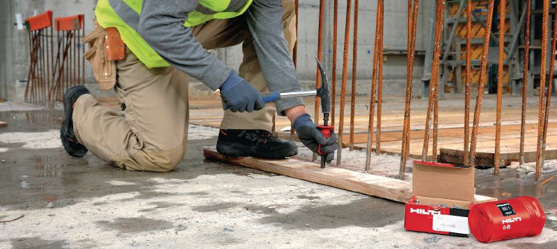 Čavli za ručno pričvršćivanje u beton PN s podloškom Čavao za beton s čeličnom podloškom za upotrebu s ručnim alatom BD 1 Primjene 1
