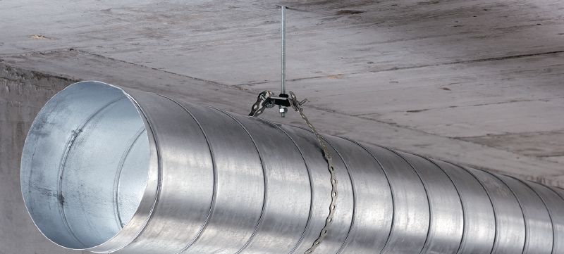 Nosač za perforiranu traku MV-SI Galvanizirani nosač za perforiranu traku za pričvršćivanje ventilacijskih cijevi Primjene 1