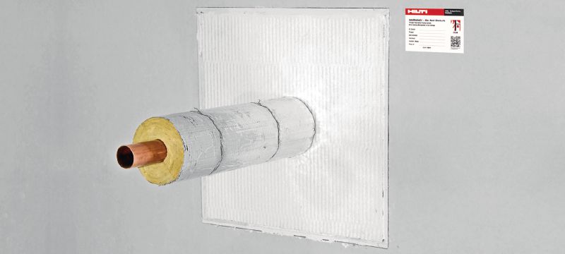 CFS-CT B Firestop board Ploča s protupožarnim premazom prikladna za sustave dvostrukih ploča EI120. Primjene 1