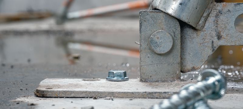 Sidreni vijak HUS4-H Sidreni vijak sa šesterokutnom glavom visokih performansi za pričvršćivanje na beton i zidove (ugljični čelik) Primjene 1