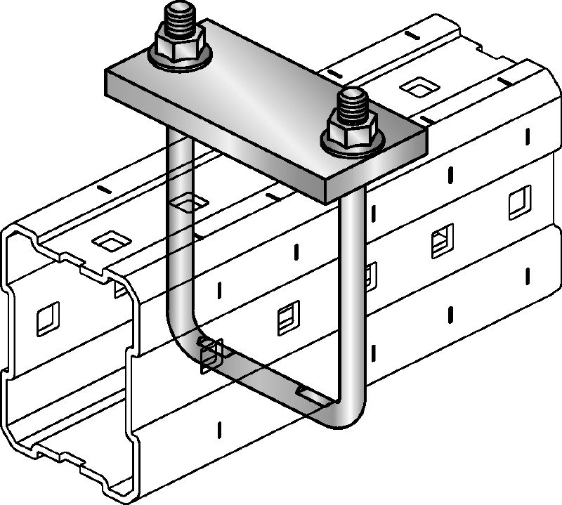 Dodaci za obujmice za cijevi MIC-SPH Vruće cinčani (HDG) dodaci koji su pričvršćen na MI nosače kako bi nosio viseće cijevi