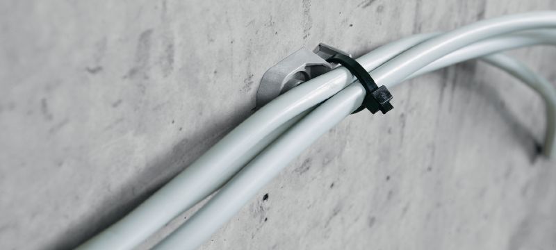 Držač vezice za kabele X-ECT MX Plastični univerzalni držač kabela/spojnice vodova za upotrebu s čavlima u traci Primjene 1