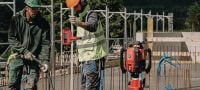 Niveliranje rotacijskim laserom s jednim nagibom PR 40-22 Robusno vanjsko niveliranje rotacijskim laserom s automatskim funkcijama za niveliranje na velikim udaljenostima, svrstavanje, rad pod nagibom i kvadriranje (baterijska platforma Nuron) Primjene 1