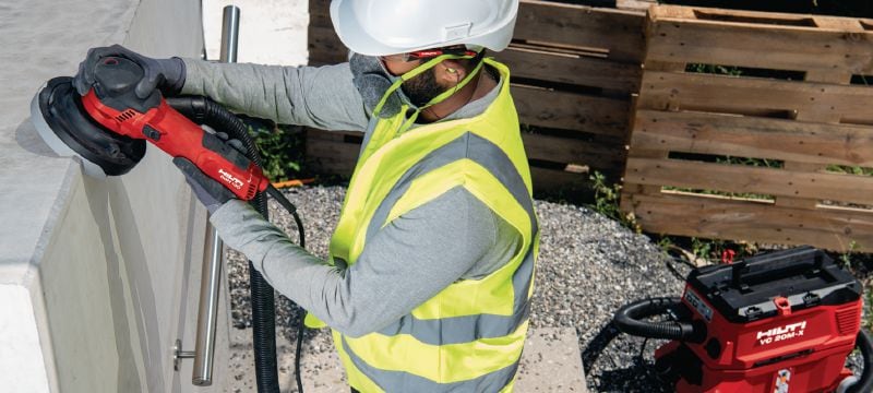 Dijamantno zvono SPX Turbo (za DGH 130) Vrhunsko dijamantno zvono za brusilicu za beton DGH 130 – za završno brušenje betona i prirodnog kamena Primjene 1