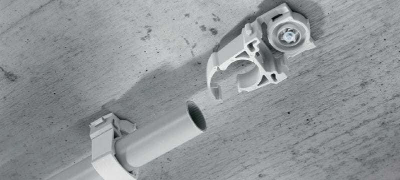 Obujmica za cijev X-EKSC MX Plastična spojnica za kabele/vodove s principom umetanja i blokadom za upotrebu s čavlima u traci Primjene 1