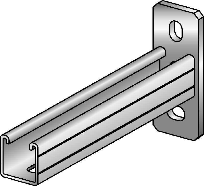 Nosač MQK-41/3 Galvanizirani nosač s pojedinačnim profilom podupirača MQ, visine 41 mm i debljine 3 mm