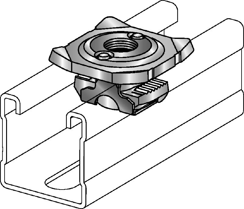 Nosač obujmice za cijev MQA-R Spojnica cijevi od nehrđajućeg čelika za spajanje dijelova s navojem na MQ podupirače kanala