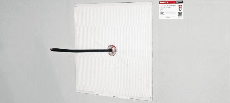 CFS-CT B Firestop board Ploča s protupožarnim premazom prikladna za sustave dvostrukih ploča EI120. Primjene 1