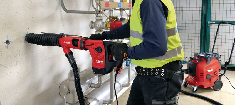 Sustav za uklanjanje prašine TE DRS-Y Sistem za uklanjanje prašine za bušenje i klesanje betona udarnim bušilicama Hilti SDS Max (TE-Y) Primjene 1