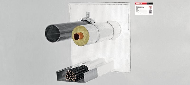 CFS-CT B Firestop board Ploča s protupožarnim premazom prikladna za sustave dvostrukih ploča EI120. Primjene 1