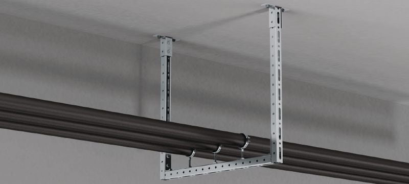 Unaprijed sastavljeni kutni element MT-C-L2E FL Izduženi kutni nosač s unaprijed sastavljenom Fast-Lock maticom i vijkom za sastavljanje struktura potpornih kanala Primjene 1