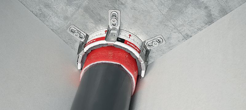 CFS-C EL firestop endless collar Rješenje za pomoć pri stvaranju požarne i dimne barijere oko cijevi u nestandardnim konfiguracijama Primjene 1