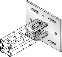 Priključak temeljne ploče MIQC-S Vruće cinčana (HDG) temeljna ploča za pričvršćivanje MIQ nosača na čelik za primjene velikog opterećenja